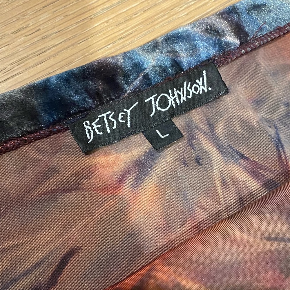 Betsy Johnson velvet floor length skirt